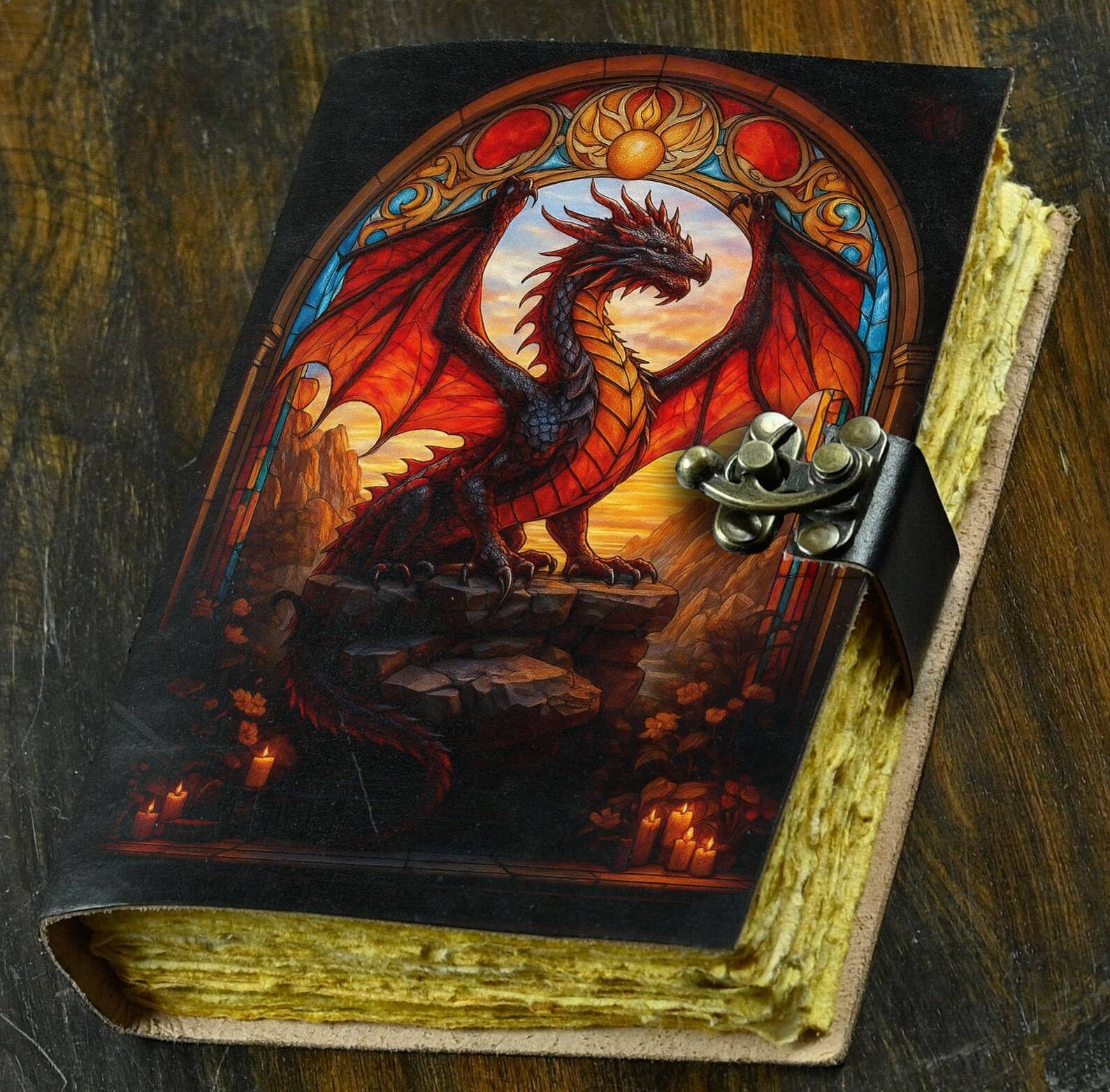 Soft Leather BOOK OF SHADOWS DRAGON Blank A7