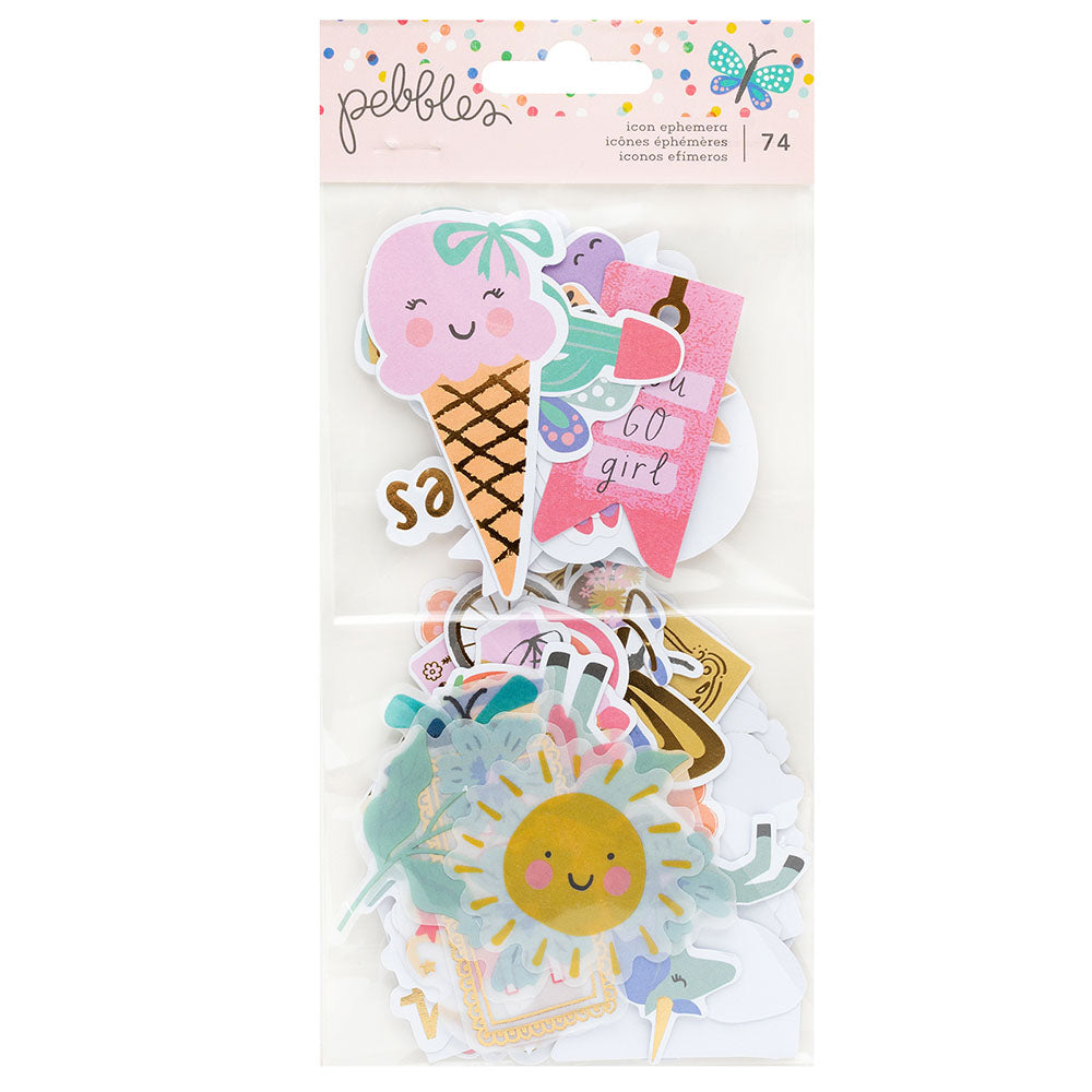 Pebbles COOL GIRL Icon Ephemera 74pc