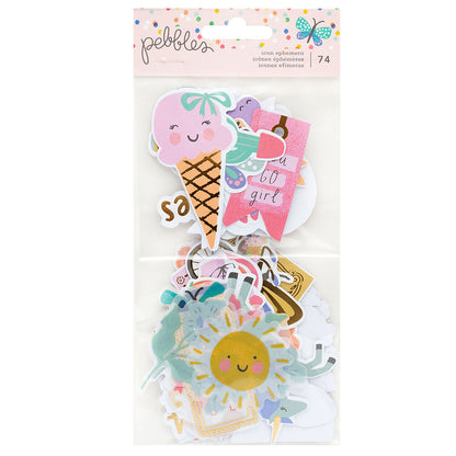Pebbles COOL GIRL Icon Ephemera 74pc