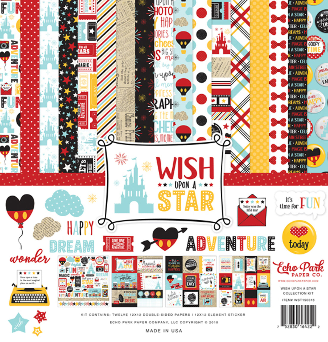 Echo Park WISH UPON A STAR 12&quot;x12&quot; Disney Scrapbook Collection Kit