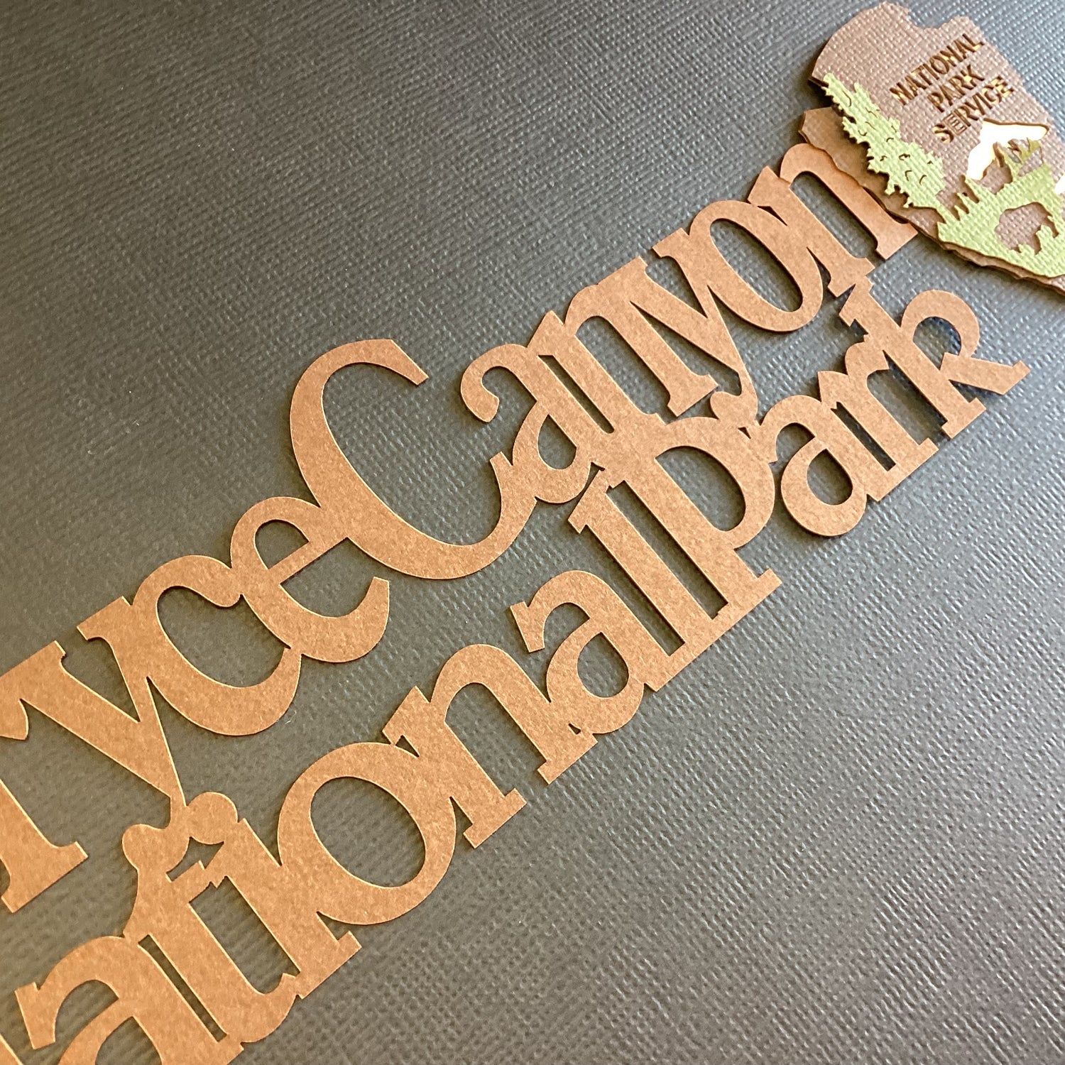 BRYCE CANYON NATIONAL PARK SPEARHEAD Travel Title Laser Cuts