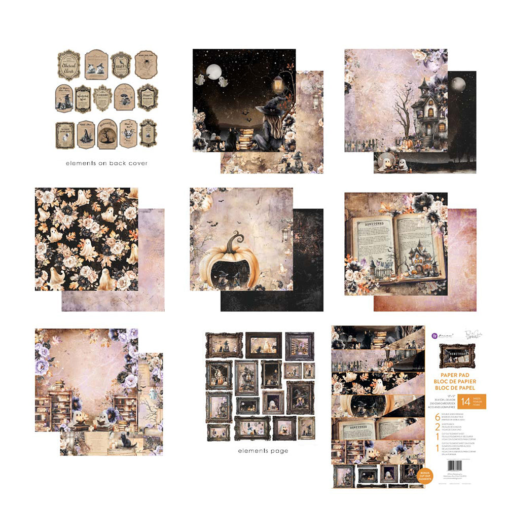Prima BEWITCHED 12&quot;X12&quot; Scrapbook Paper Pad