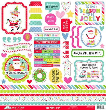 Doodlebug OH WHAT FUN 12”X12” Paper Pack 13pc