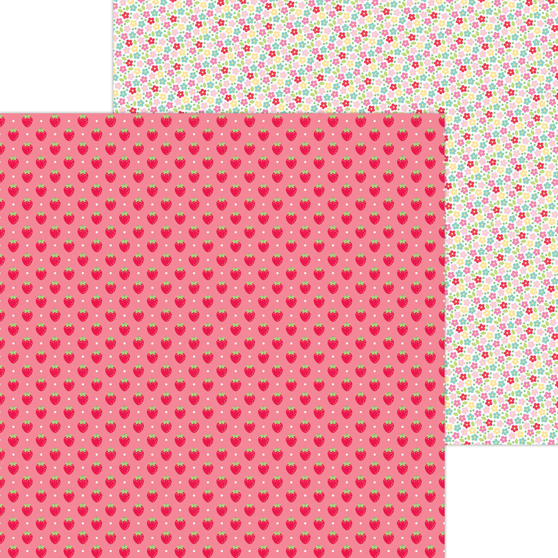 Doodlebug BERRY SWEET 12X12 Scrapbook Paper