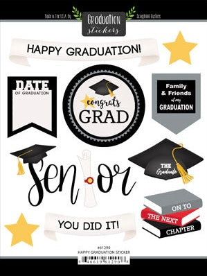 Scrapbook Customs HAPPY GRADUATION Stickers