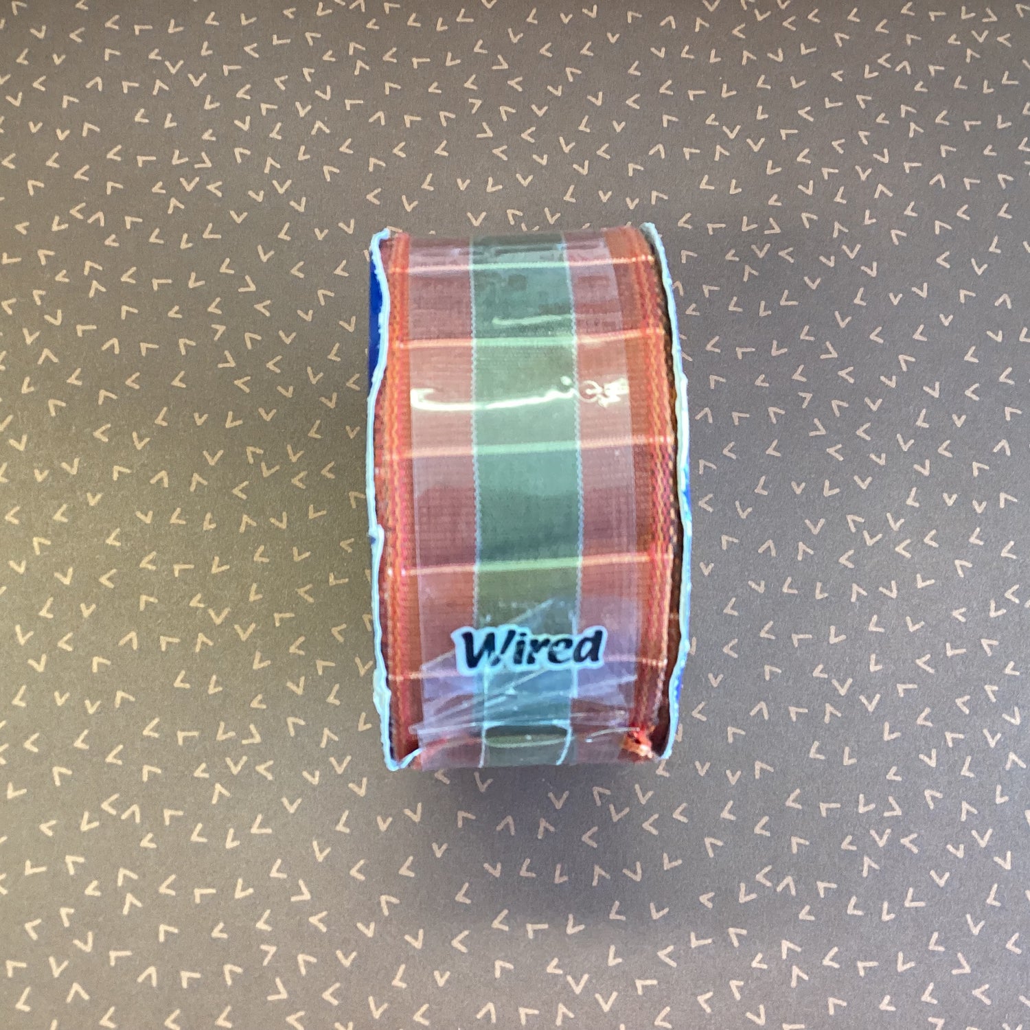 Home &amp; More WIRED PLAID Harvest Ribbon