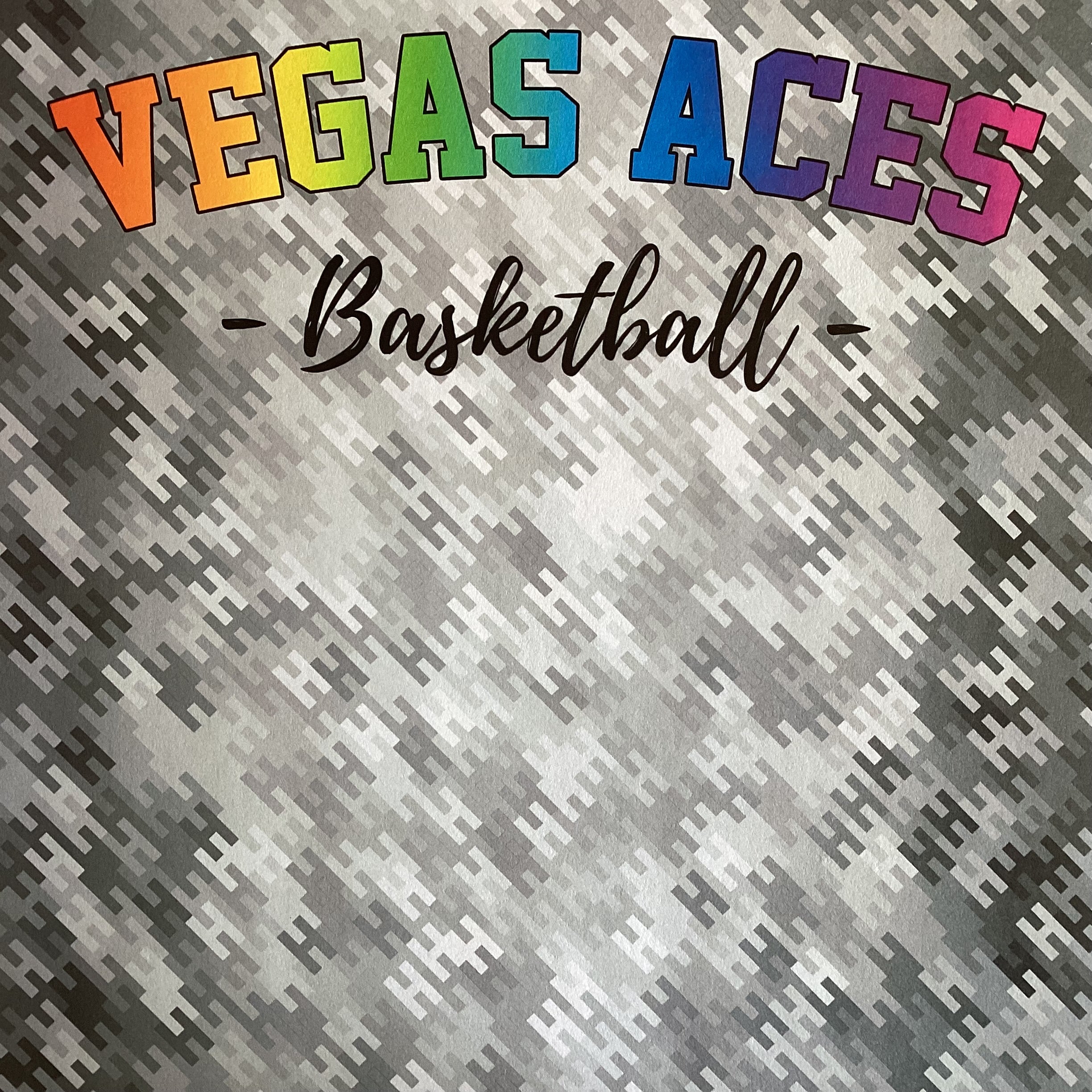 Neon Title LAS VEGAS ACES 12&quot;X12&quot; Scrapbook Paper