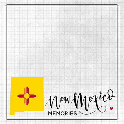 Scrapbook Customs NEW MEXICO ADVENTURE FLAG 12”X12” Scrapbook Paper