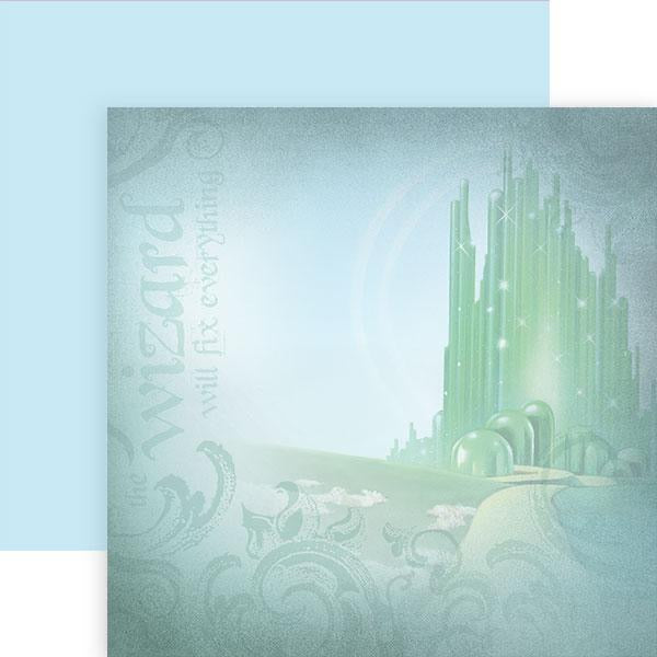 Paper House WIZARD OF OZ Emerald City 12&quot;X12&quot; Scrapbook Paper