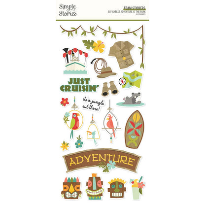 Simple Stories SAY CHEESE ADVENTURE PARK Foam Stickers 43pc