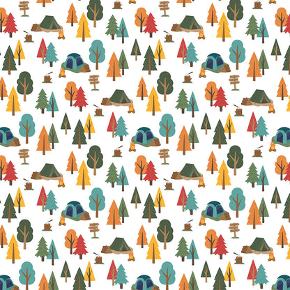 Echo Park Into The Wild SETTING UP CAMP 12”X12” Scrapbook Paper