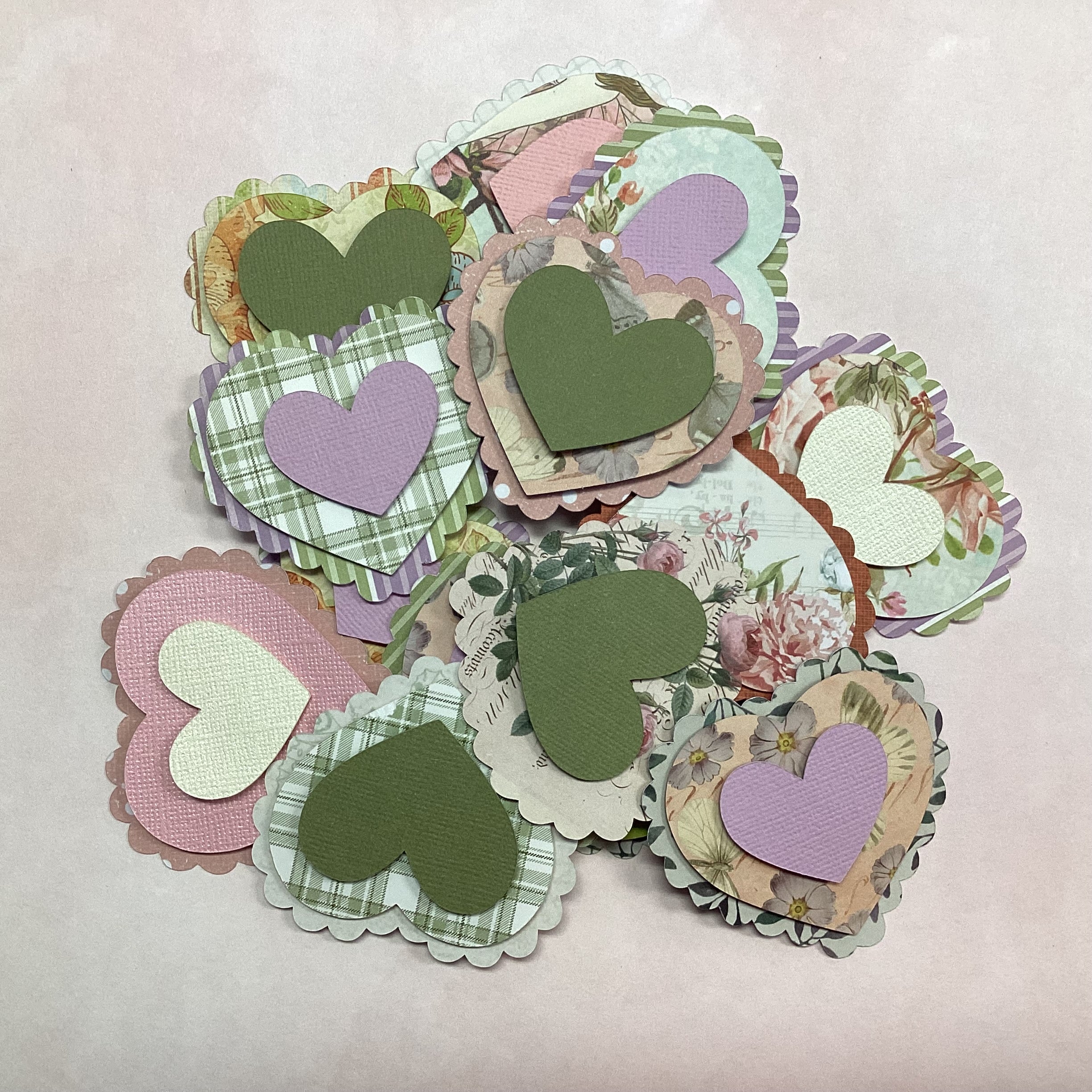 Scrapbooksrus 3D LAYERED HEARTS Diecuts 8pc