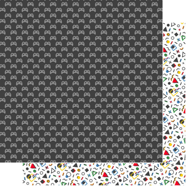Scrapbook Customs GAMING SHAPES 12"X12" Scrapbook Paper