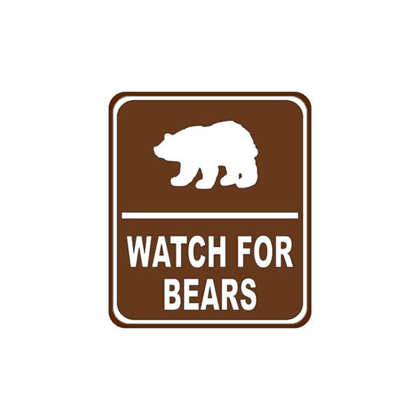 WATCH FOR BEARS SIGN Laser DieCut Embellishment