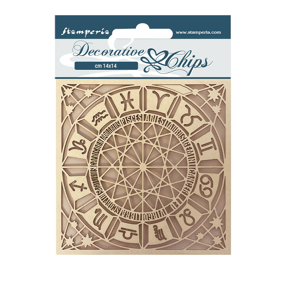 Stamperia Decorative Chips ASTROLOGY Alchemy 1pc