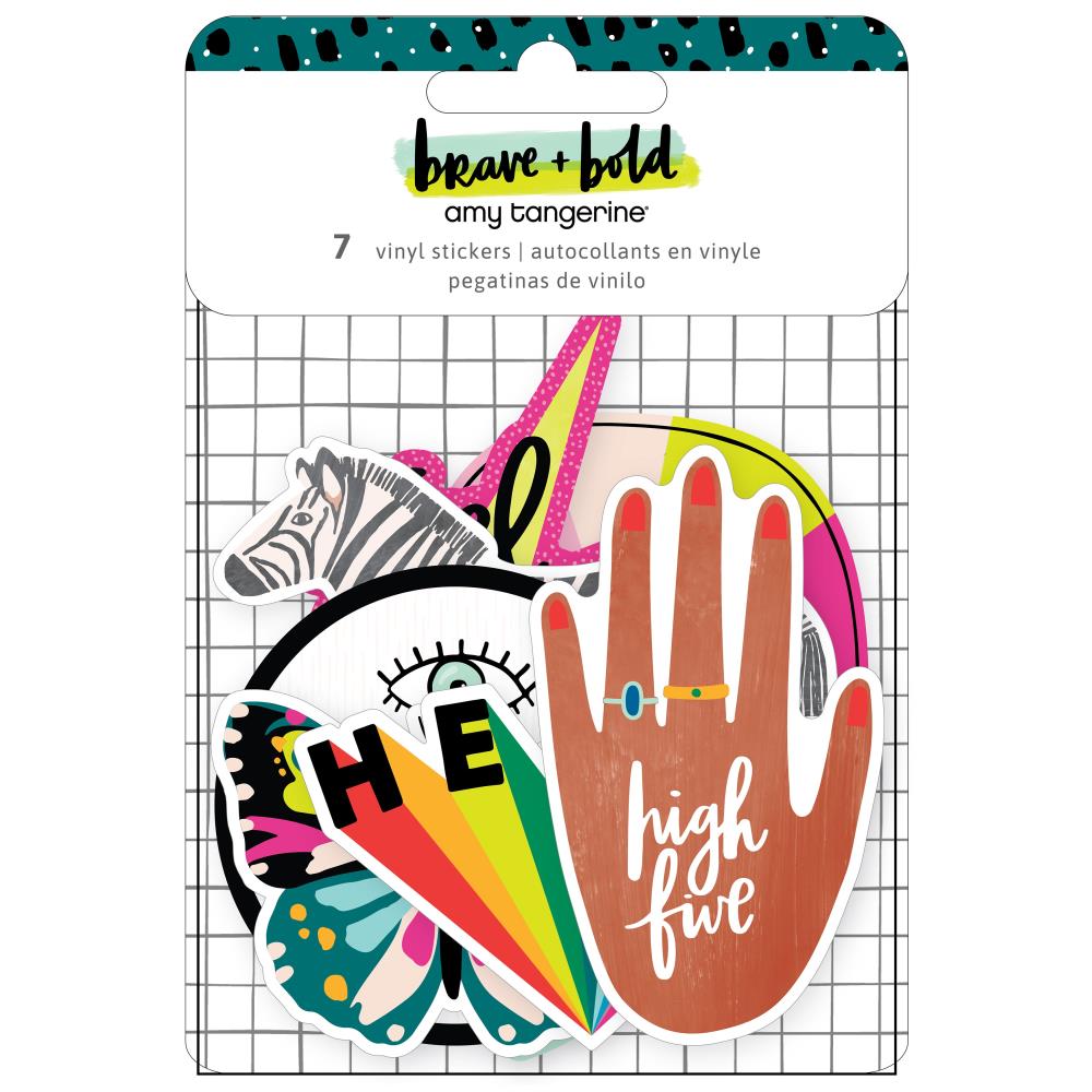 Amy Tangerine BRAVE &amp; BOLD Vinyl Stickers 7pc