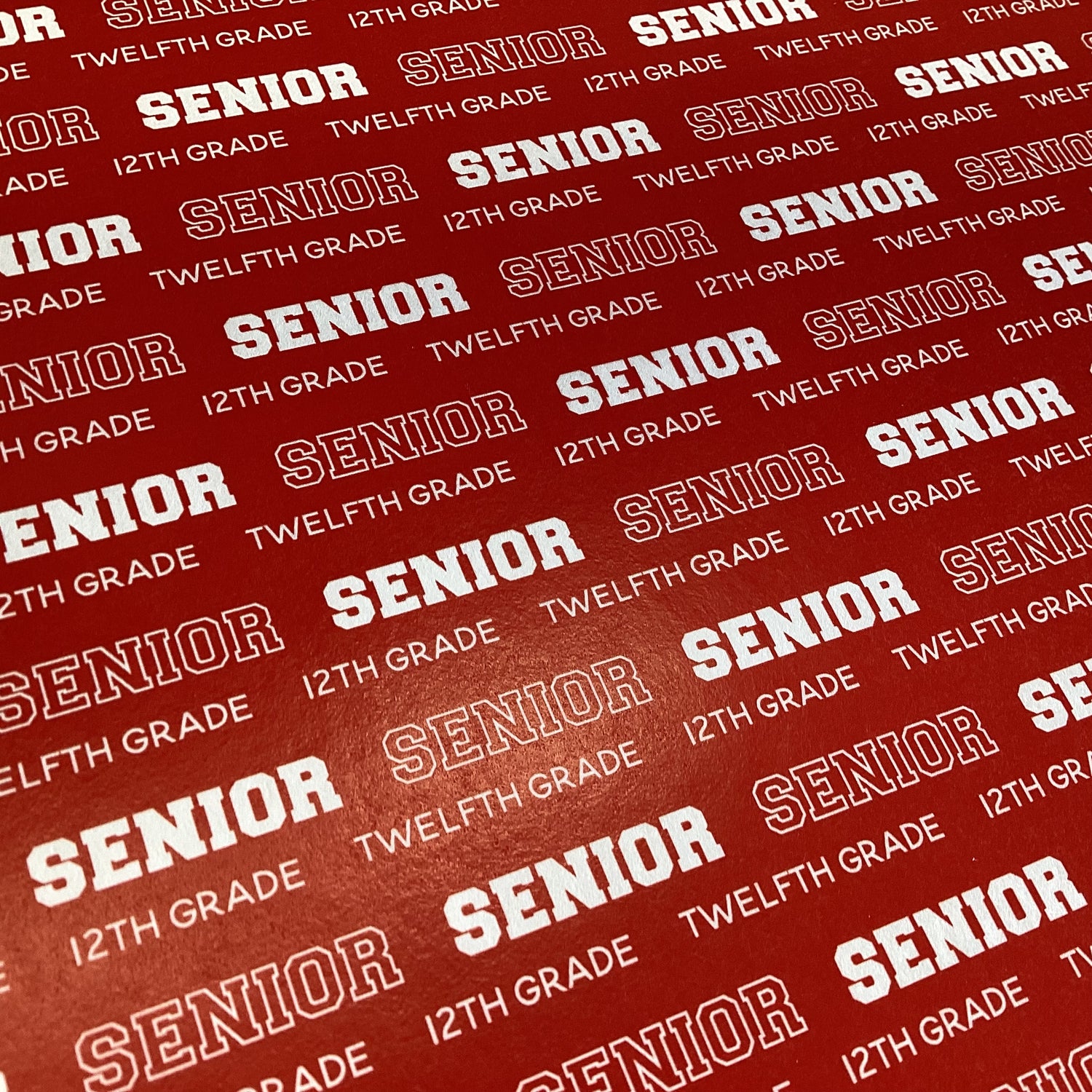 SENIOR PRIDE RED 12th Grade School 12&quot;X12&quot; Scrapbook Paper Scrapbooksrus Las Vegas