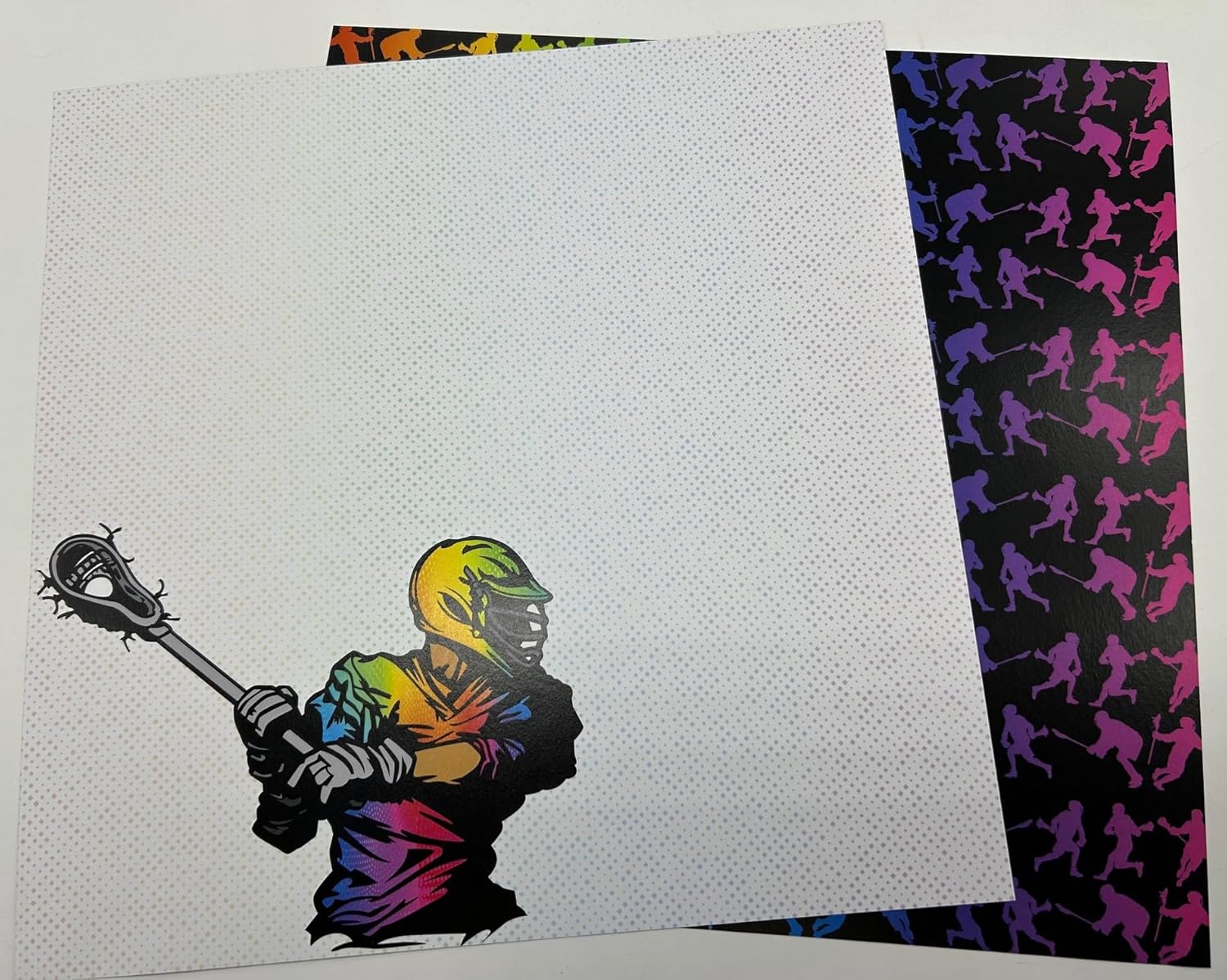 Neon Sports LACROSSE KIT 12"X12" Scrapbook Paper 12 Sheets