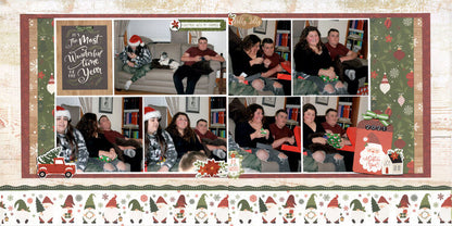 Echo Park GNOME FOR CHRISTMAS 12&quot;X12&quot; Scrapbook Paper