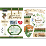 GRAND TETON KIT Papers and Stickers 3pc National Park Wyoming