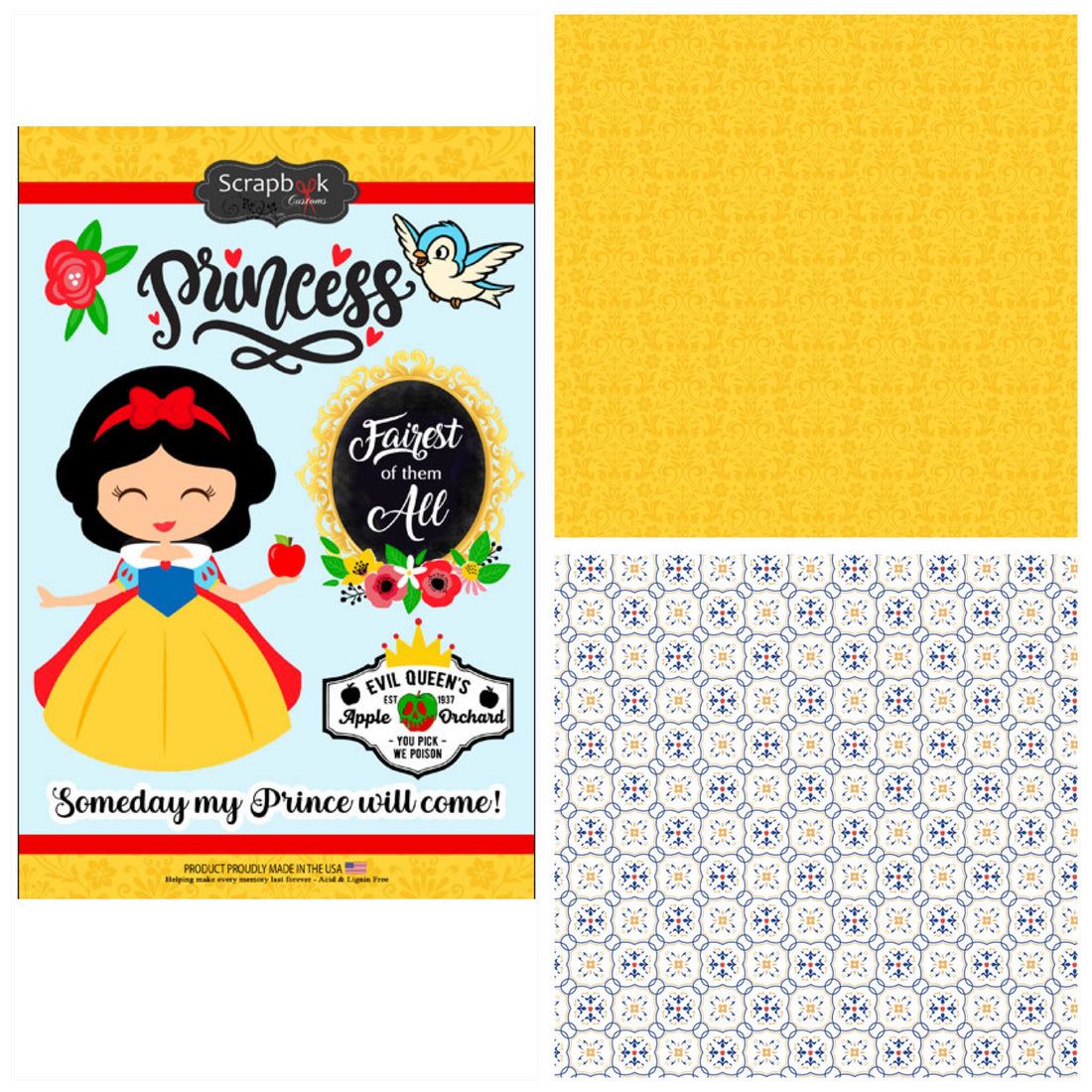 FAIREST PRINCESS KIT 12”X12” Scrapbook Kit Snow White Disney 3pc