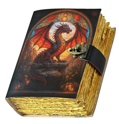 Soft Leather BOOK OF SHADOWS DRAGON Blank A7