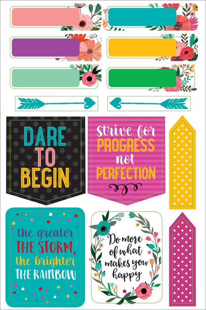 Peter Pauper Planner Stickers WAKE UP KICK ASS REPEAT Essentials