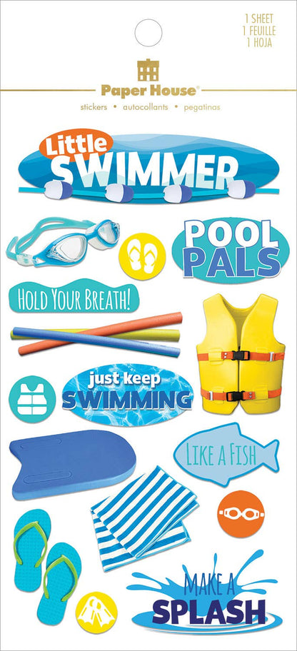 Paper House Dimensional SWIMMING Stickers
