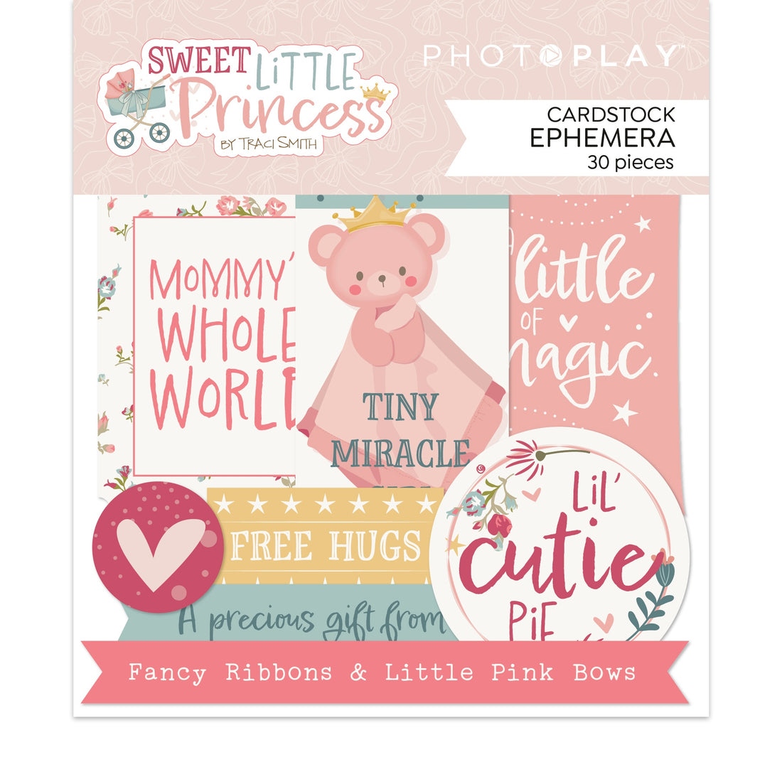 Photoplay SWEET LITTLE PRINCESS Cardstock Ephemera 26pc