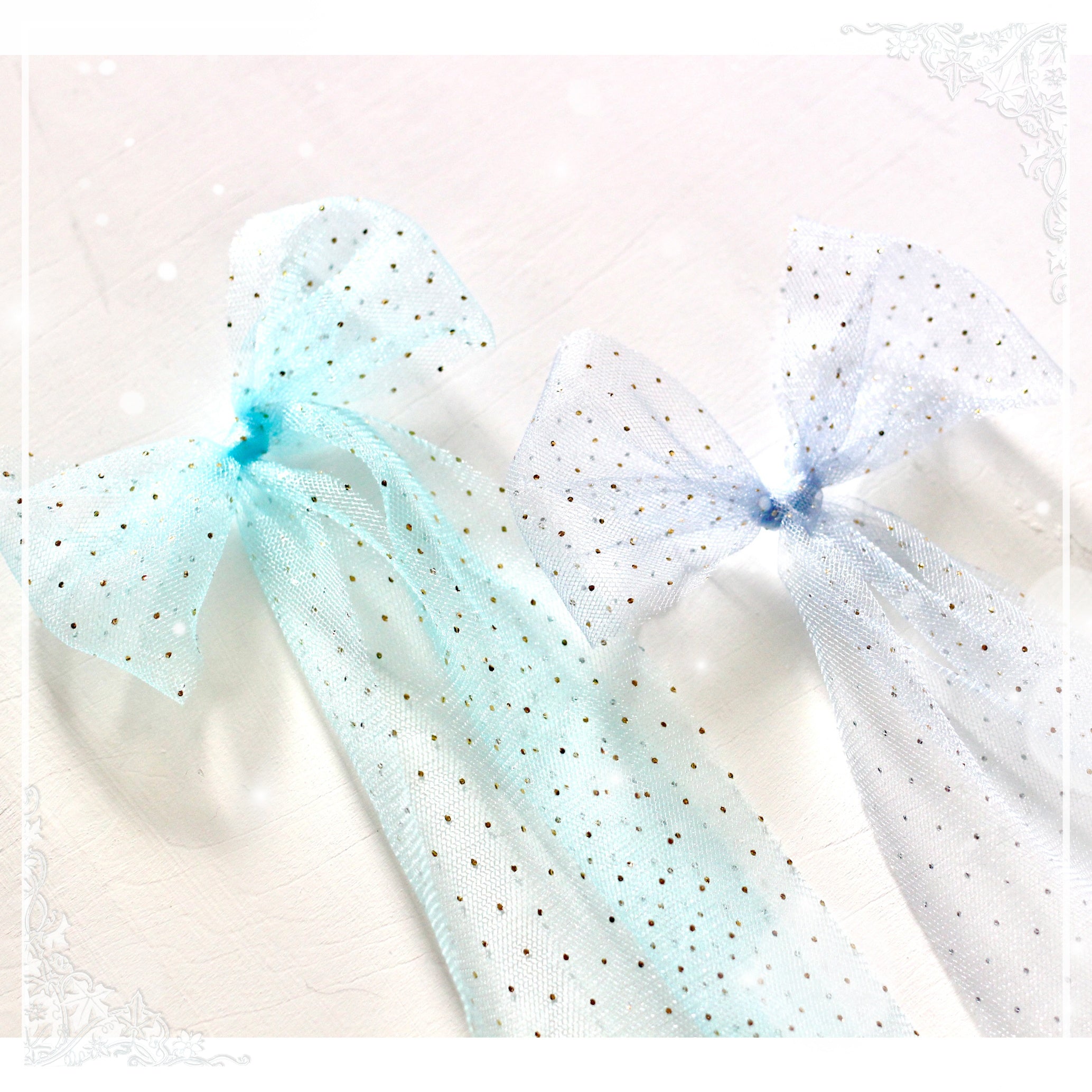 Memory Place SHEER GLITTER RIBBON Mesh Trim