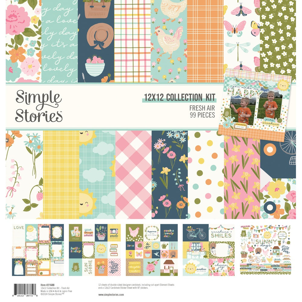 Simple Stories FRESH AIR 12&quot;X12&quot; Scrapbook Collection Kit