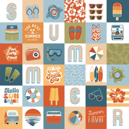 Echo Park SUMMER VIBES 12&quot;X12&quot; DoubleSided Scrapbook Paper