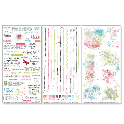 49 and Market KALEIDOSCOPE ESSENTIALS Rub-On Transfers