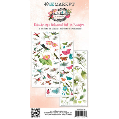 49 and Market KALEIDOSCOPE BOTANICAL Rub-On Transfers