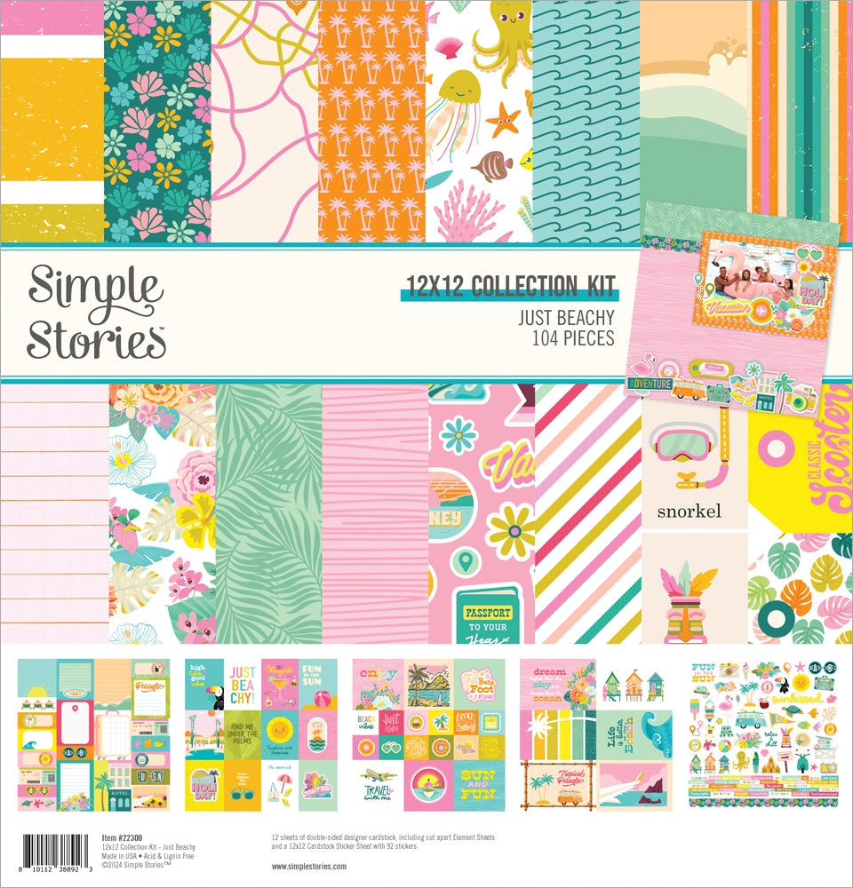 Simple Stories JUST BEACHY 12"X12" Collection Kit