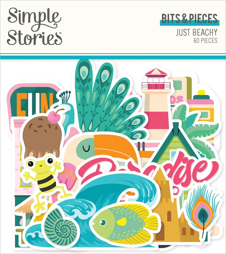 Simple Stories JUST BEACHY Bits &amp; Pieces 60pc