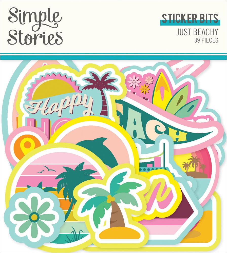 Simple Stories JUST BEACHY Sticker Bits 39pc