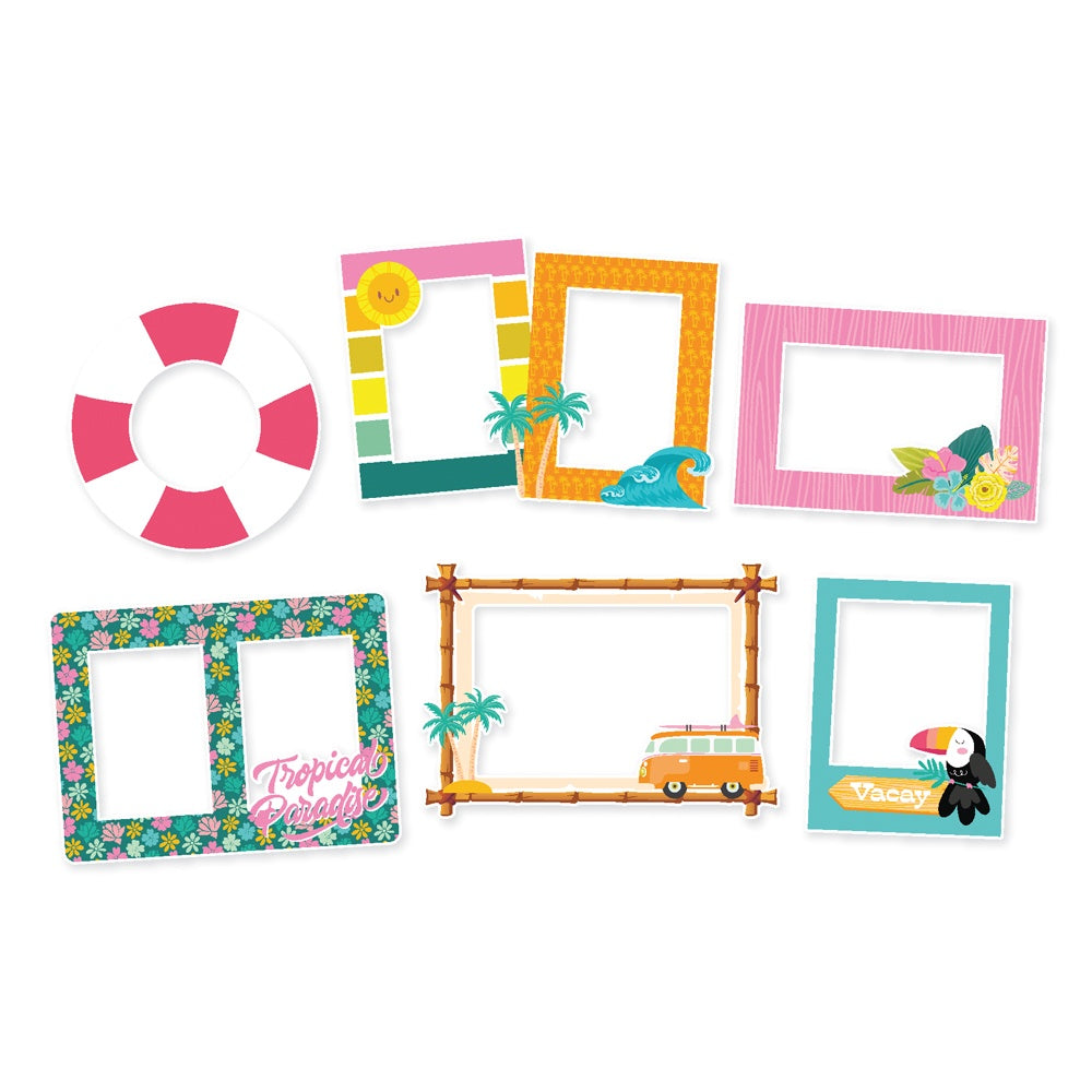 Simple Stories JUST BEACHY Chipboard Frames 6pc