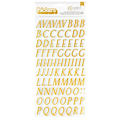 American Crafts Thickers A PERFECT MATCH Foam And Cardstock Letter Stickers