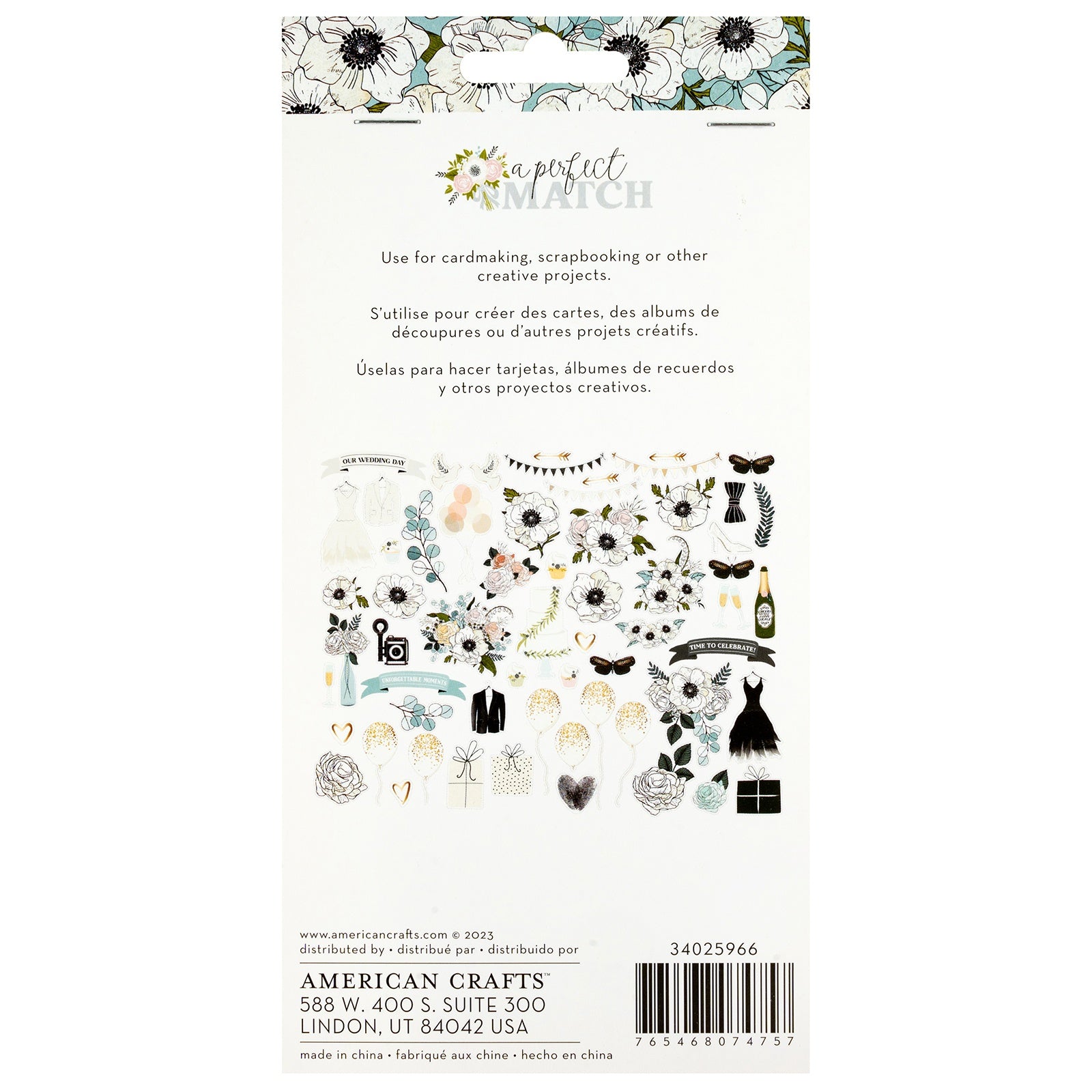 AC American Crafts A PERFECT MATCH Ephemera 61pc