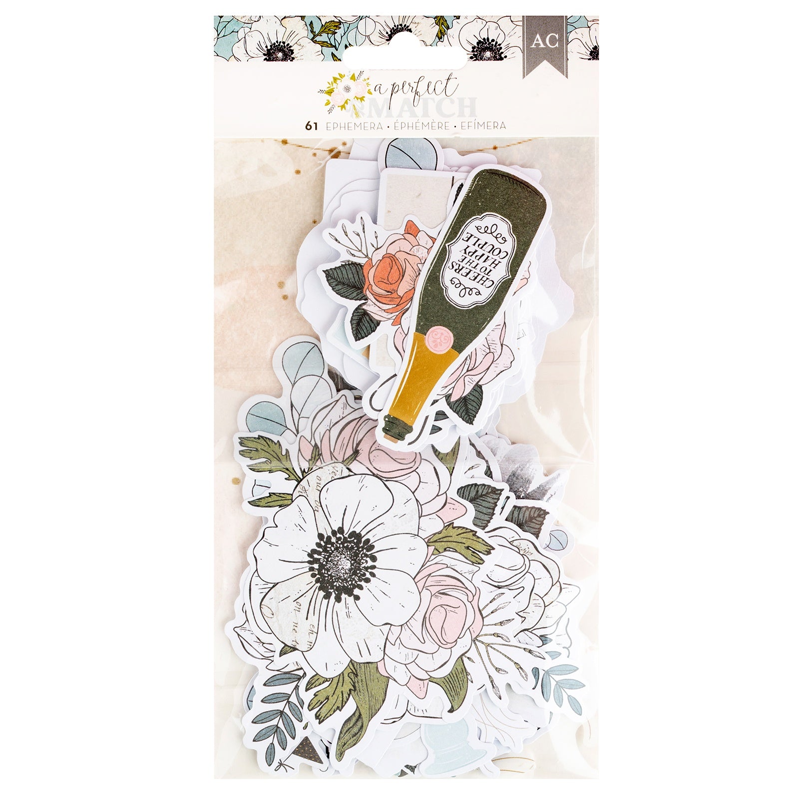AC American Crafts A PERFECT MATCH Ephemera 61pc
