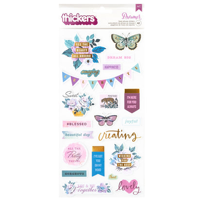 Thickers AC DREAMER Foam Phrase Stickers