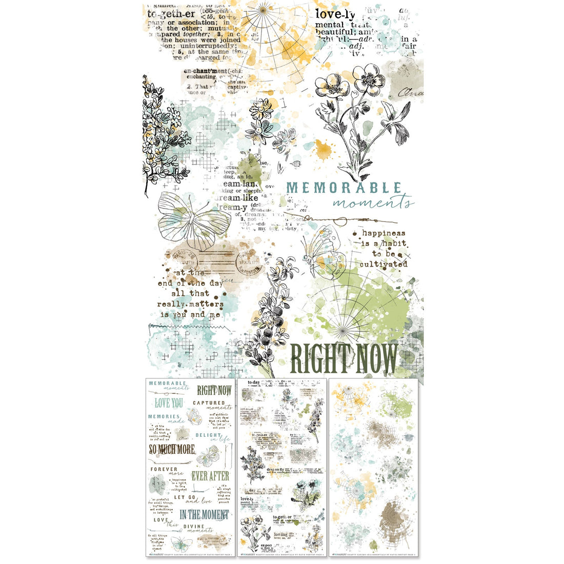 49 and Market KRAFTY GARDEN Essential Rub-On Transfers
