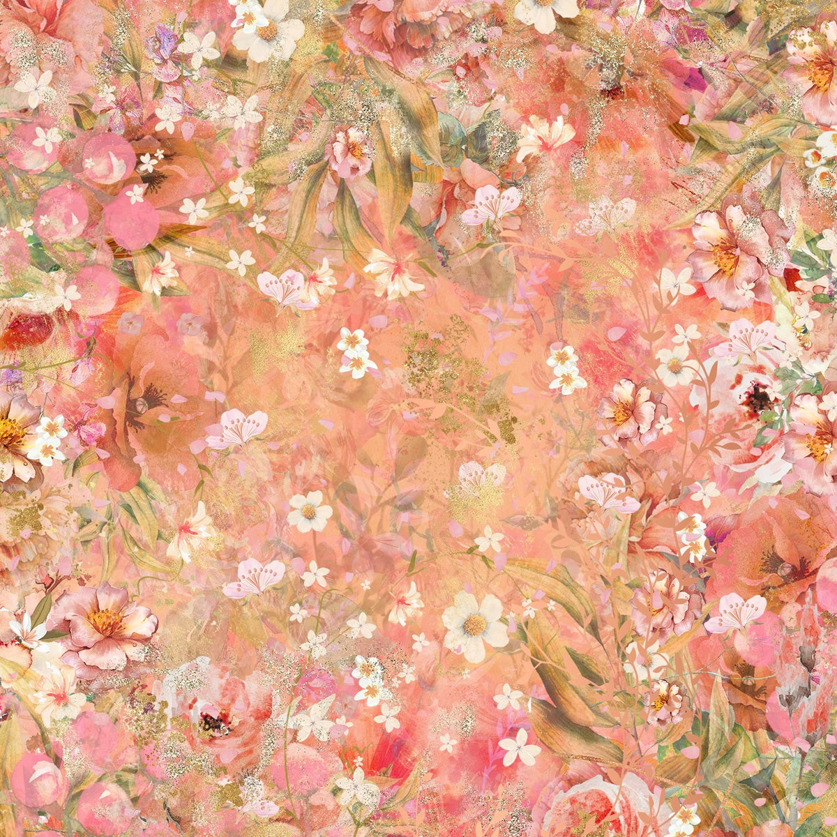 Crafters Companion FLORAL ELEGANCE Signature Collection 12X12&quot; Paper Pad 24pc