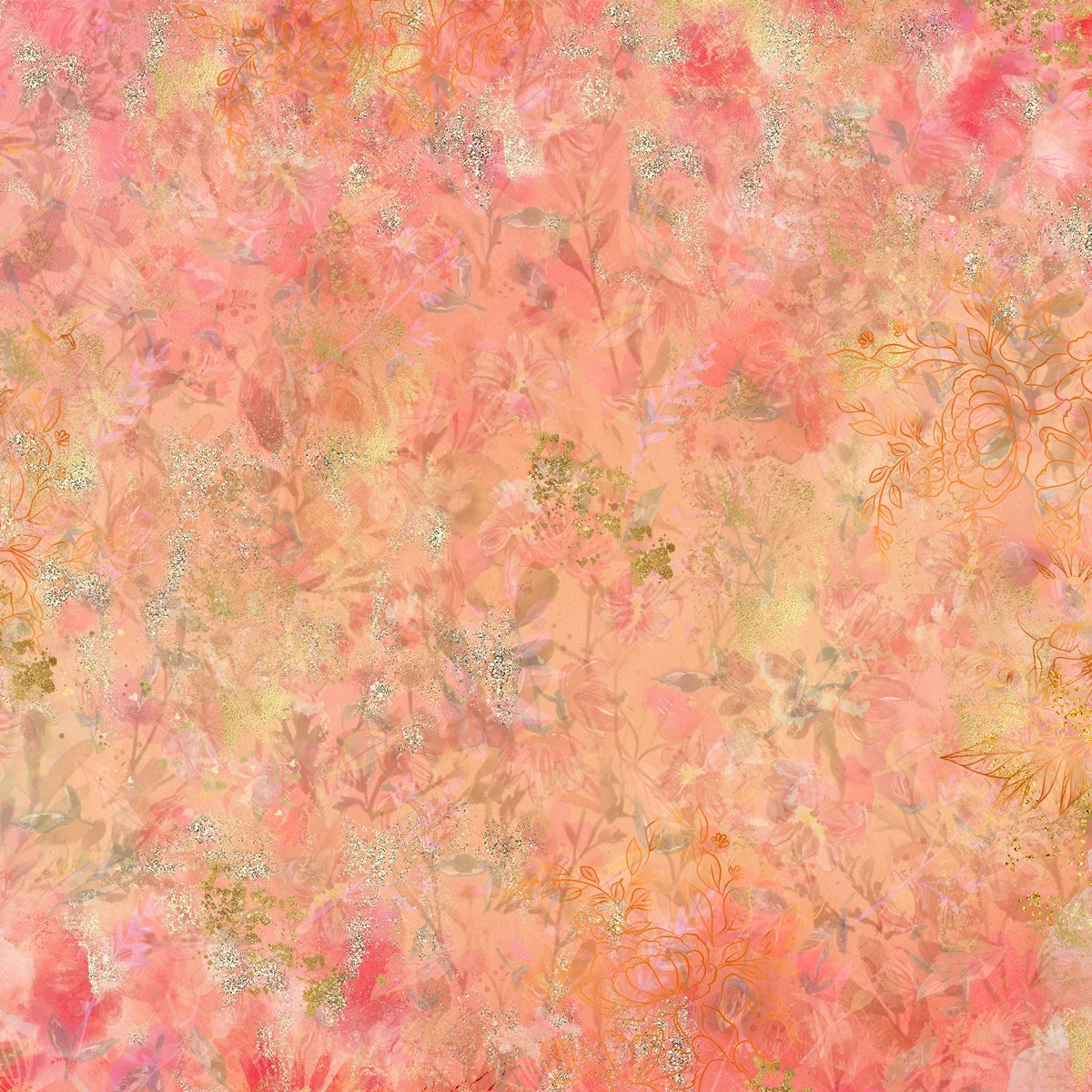 Crafters Companion FLORAL ELEGANCE Signature Collection 12X12&quot; Paper Pad 24pc