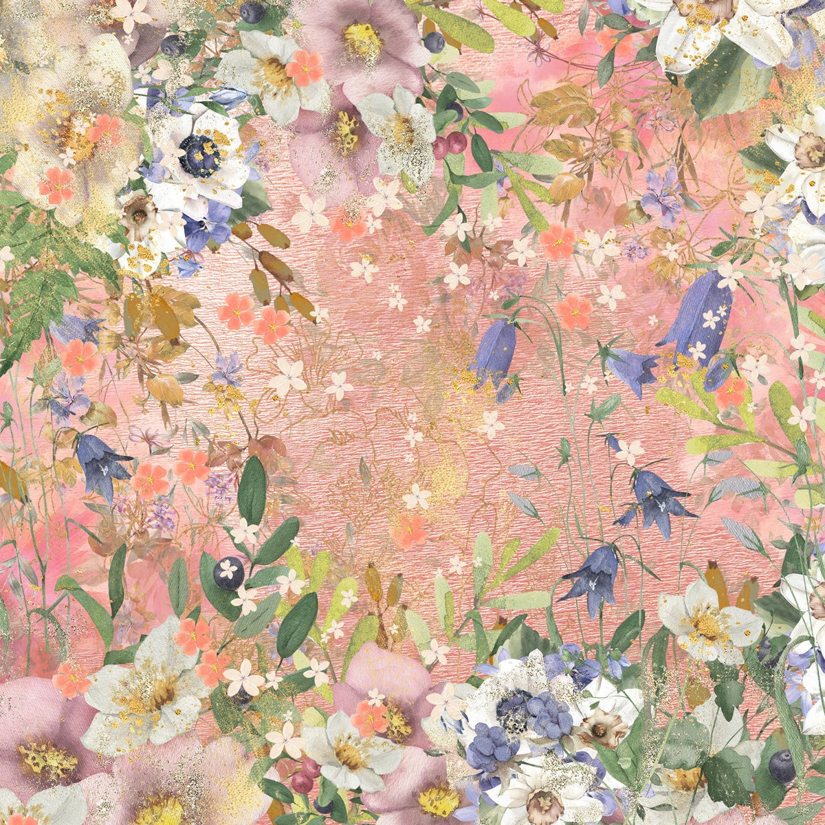 Crafters Companion FLORAL ELEGANCE Signature Collection 12X12&quot; Paper Pad 24pc