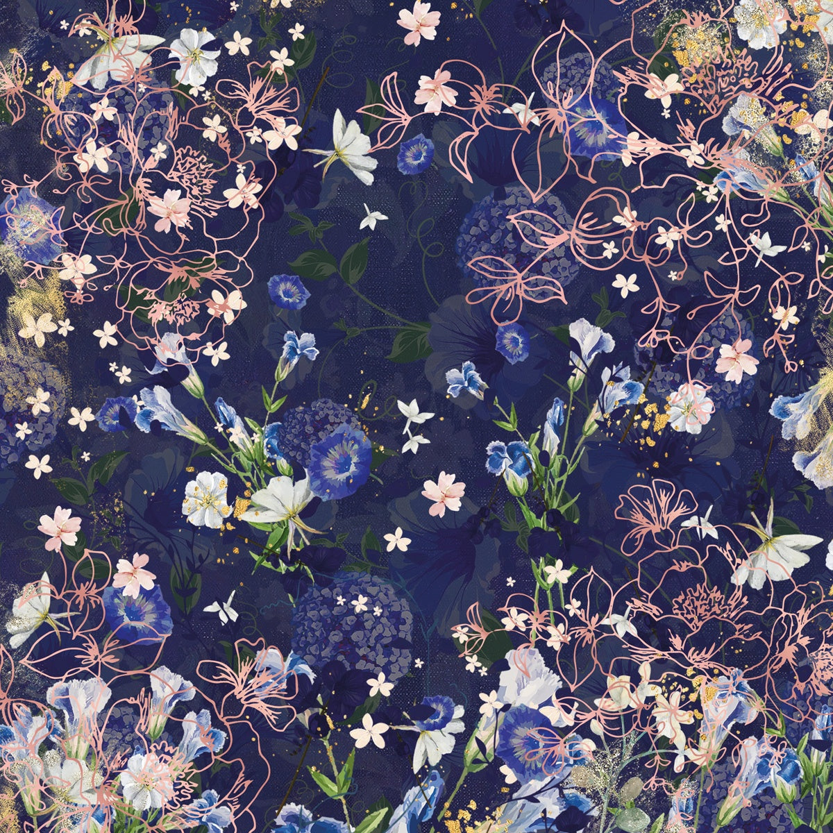 Crafters Companion FLORAL ELEGANCE Signature Collection 8X8&quot; Vellum Pad 24 Sheets