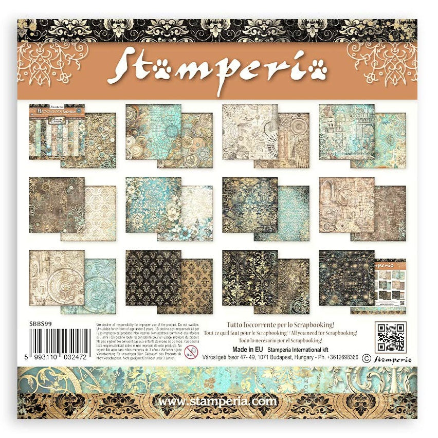 Stamperia SIR VAGABOND IN FANTASY WORLD BACKGROUNDS SBBL149 12&quot;X12&quot; Scrapbook Paper