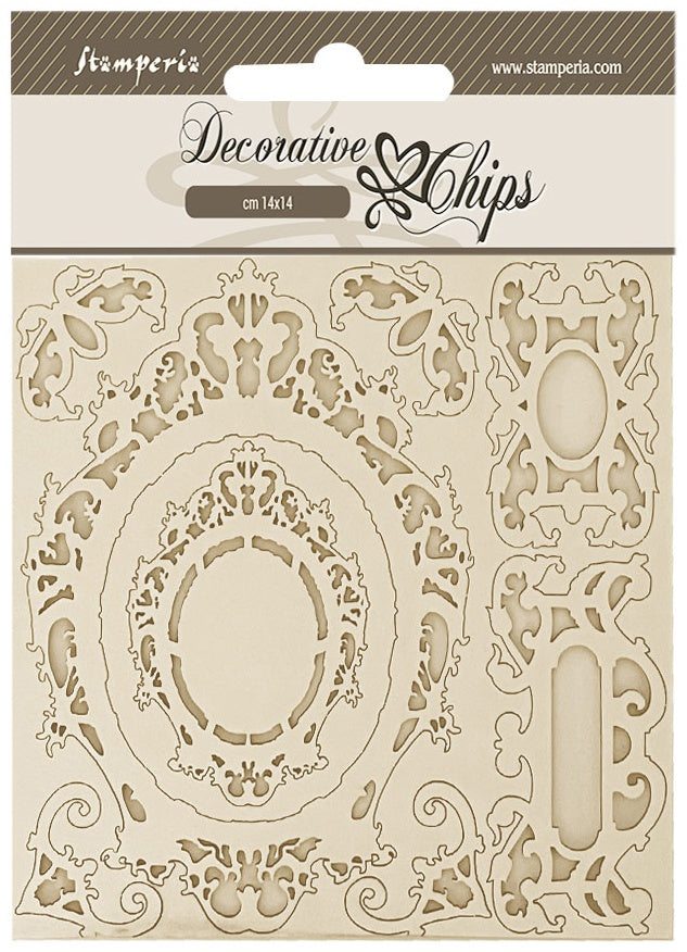 Stamperia Decorative Chips SIR VAGABOND Frames Chipboard 8pc