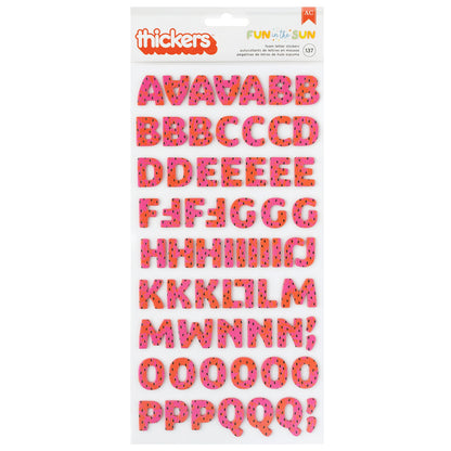 Thickers Pebbles FUN IN THE SUN Foam Letter Stickers 137pc
